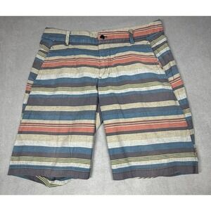 Lululemon Flat Front Shorts Men 36 Multicolor Flat Front Walking Golf Baggy